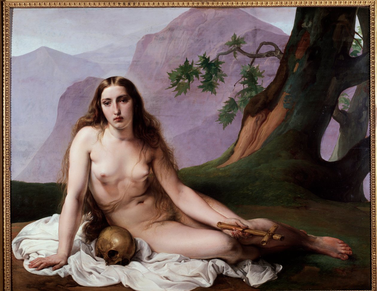 Marie Madeleine penitente (Penitent Mary Magdalene) Maleri av Francesco Hayez (1791-1882) 1825 Dim 118x150 cm Milano, Modern Art Gallery av Francesco Hayez