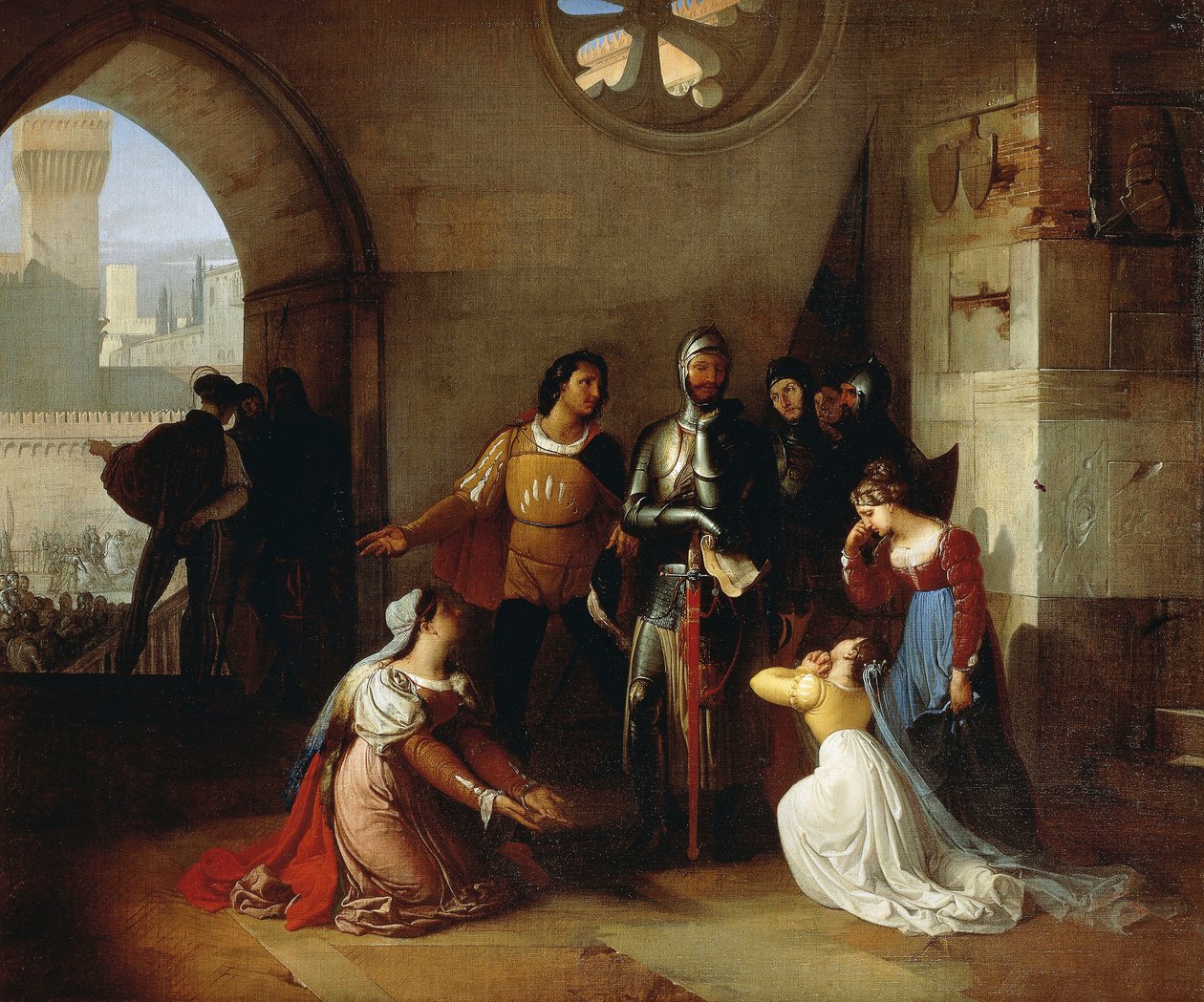Peter Rossi, fengslet av Scaligeri av Francesco Hayez