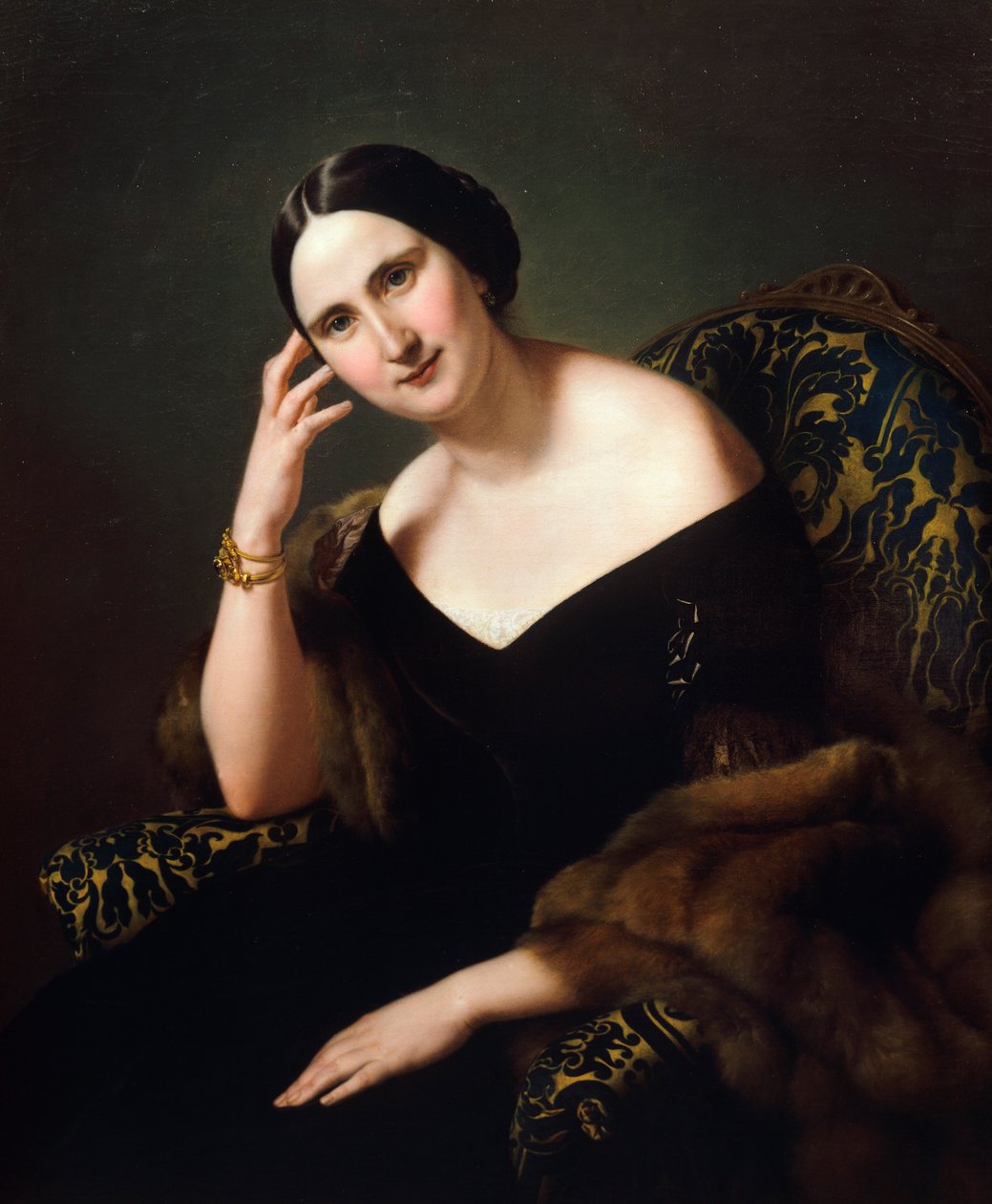 Portrett av Caterina Bonvicini Cardinale, av Francesco Hayez (1791-1882), olje på lerret av Francesco Hayez