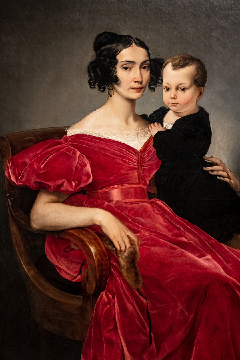 Portrett av grevinne Teresa Zumali Marisili og hennes sønn Giuseppe av Francesco Hayez