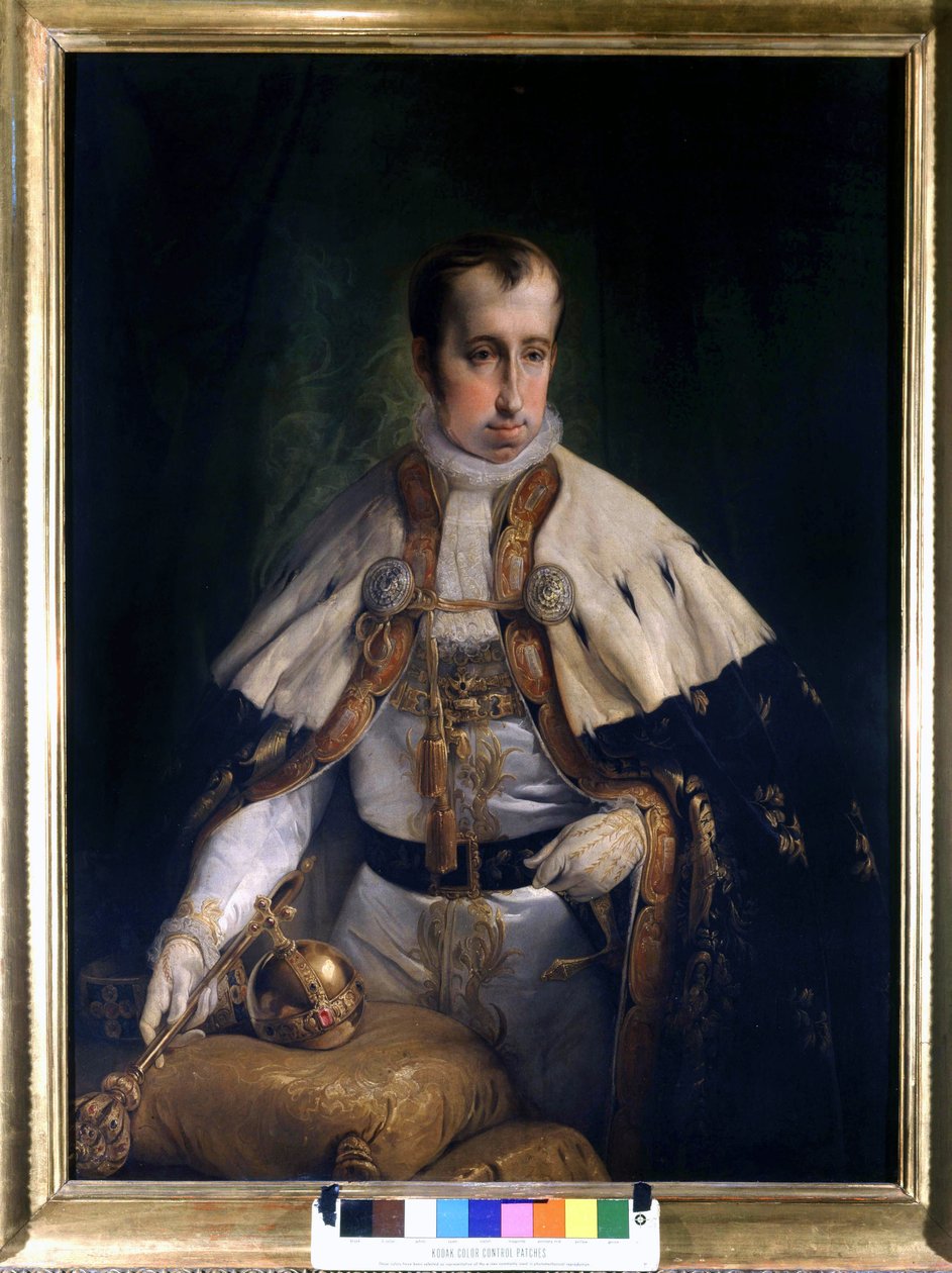 Portrett av Ferdinand I (1793 - 1875), keiser av Østerrike av Francesco Hayez (1791 - 1882). Museum for Risorgimento. Milan av Francesco Hayez