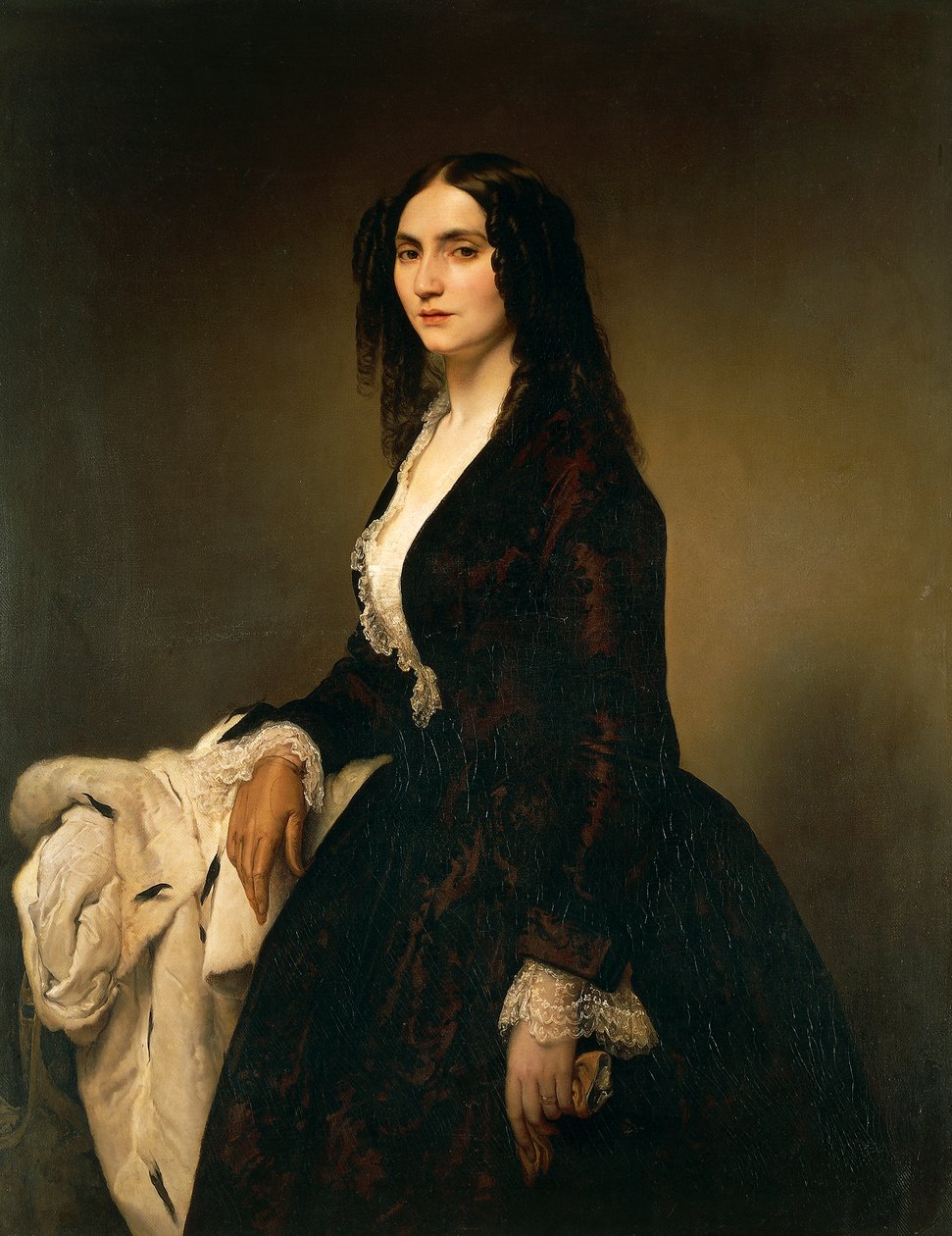 Portrett av fru Matilde Juva Branca, av Francesco Hayez (1791-1882), olje på lerret av Francesco Hayez