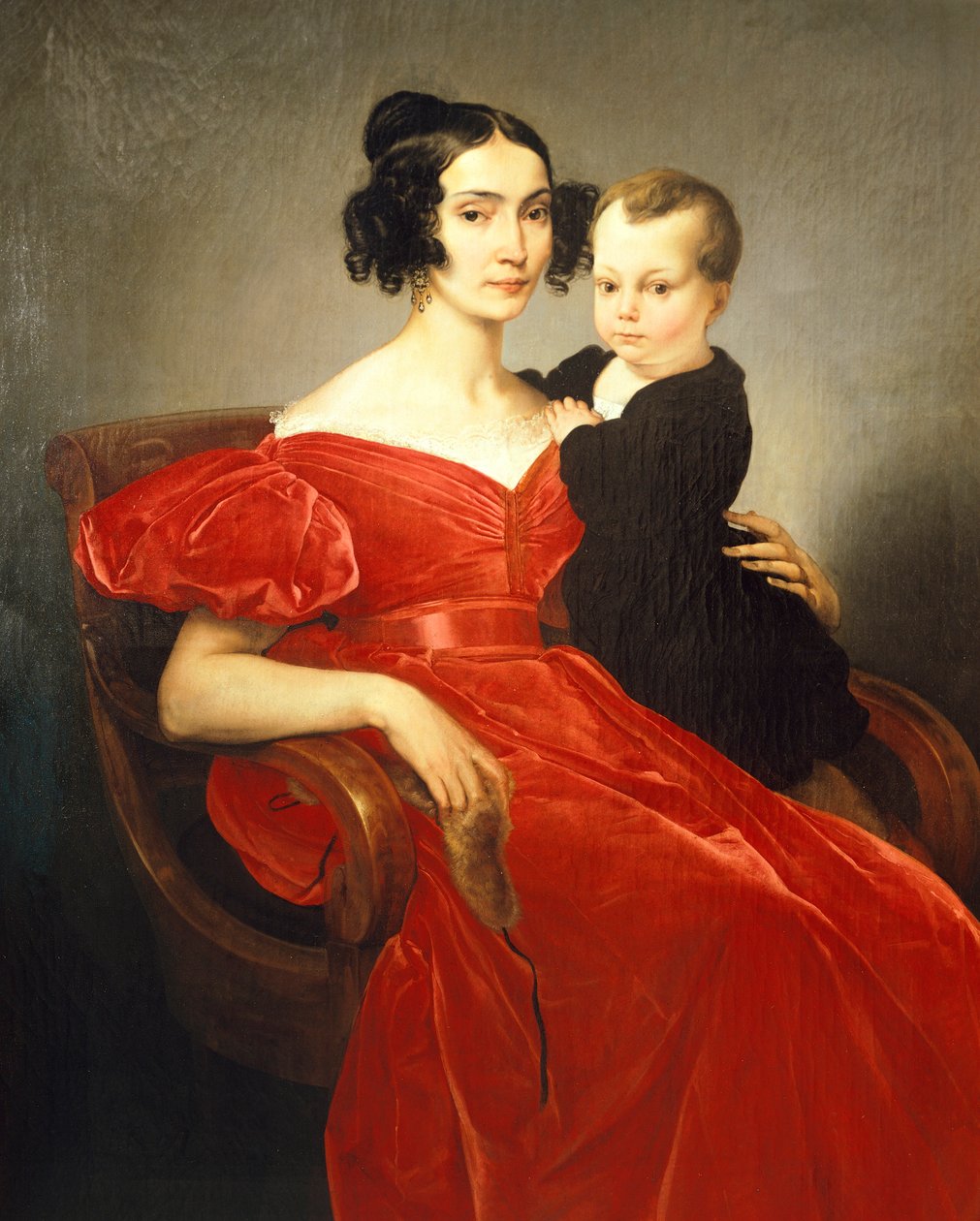 Portrett av Teresa Zumali Marsili med sønnen Giuseppe, av Francesco Hayez (1791-1882), olje på lerret av Francesco Hayez