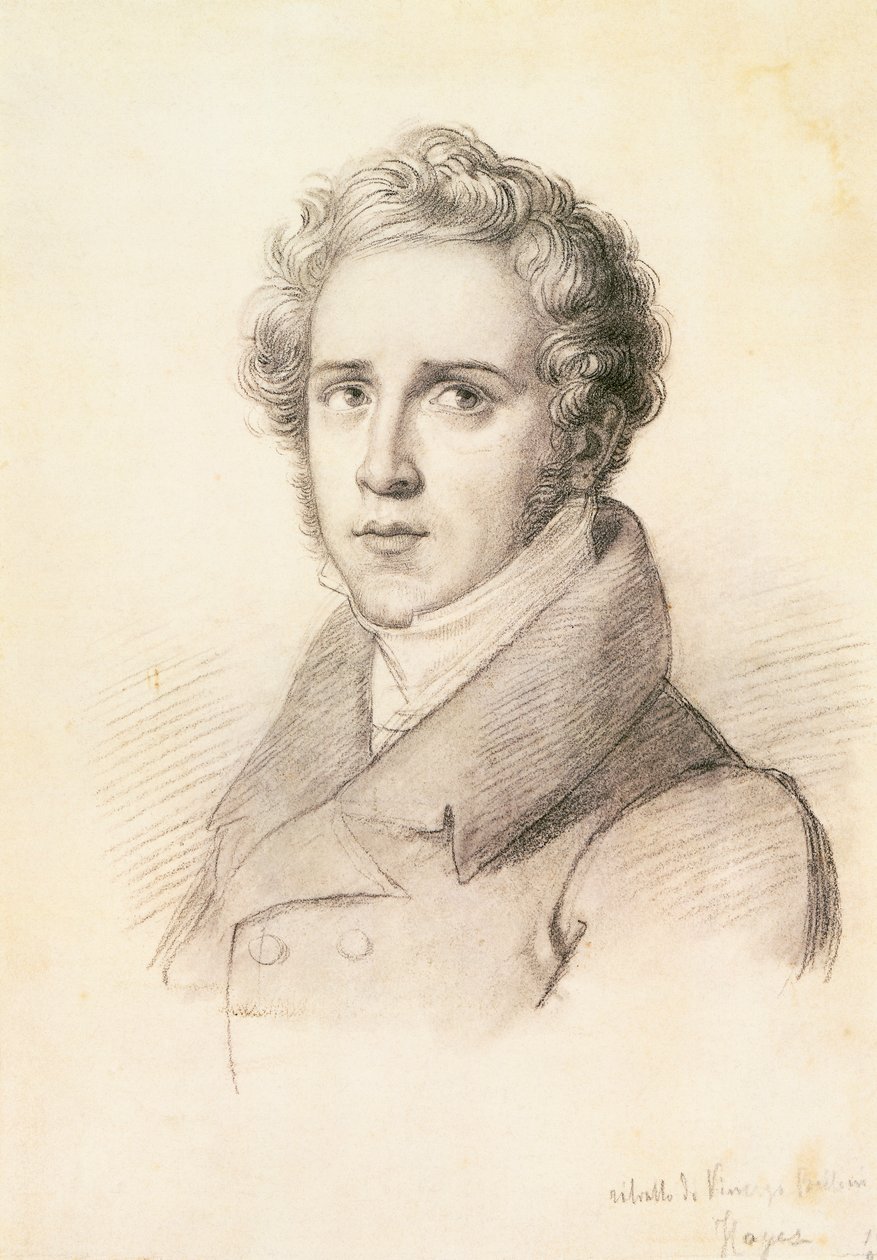 Portrett av den italienske komponisten Vincenzo Bellini (Catania av Francesco Hayez