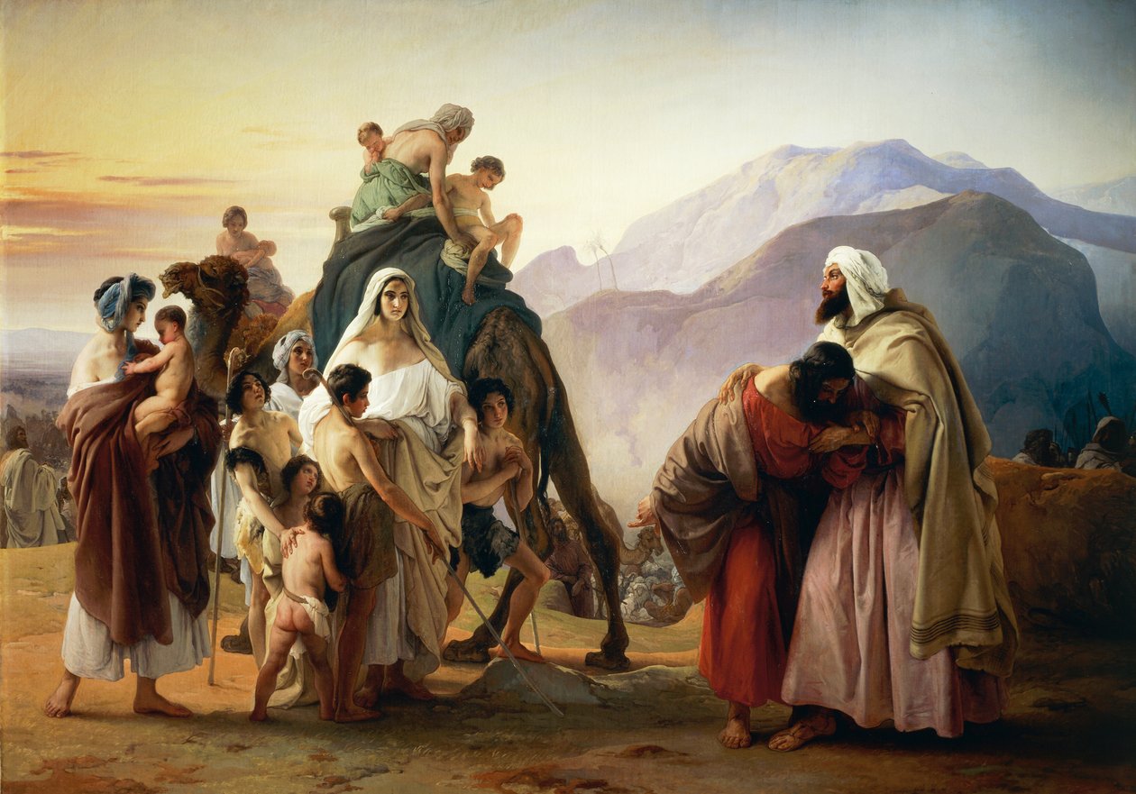 Forsoning av Esau med Jakob av Francesco Hayez