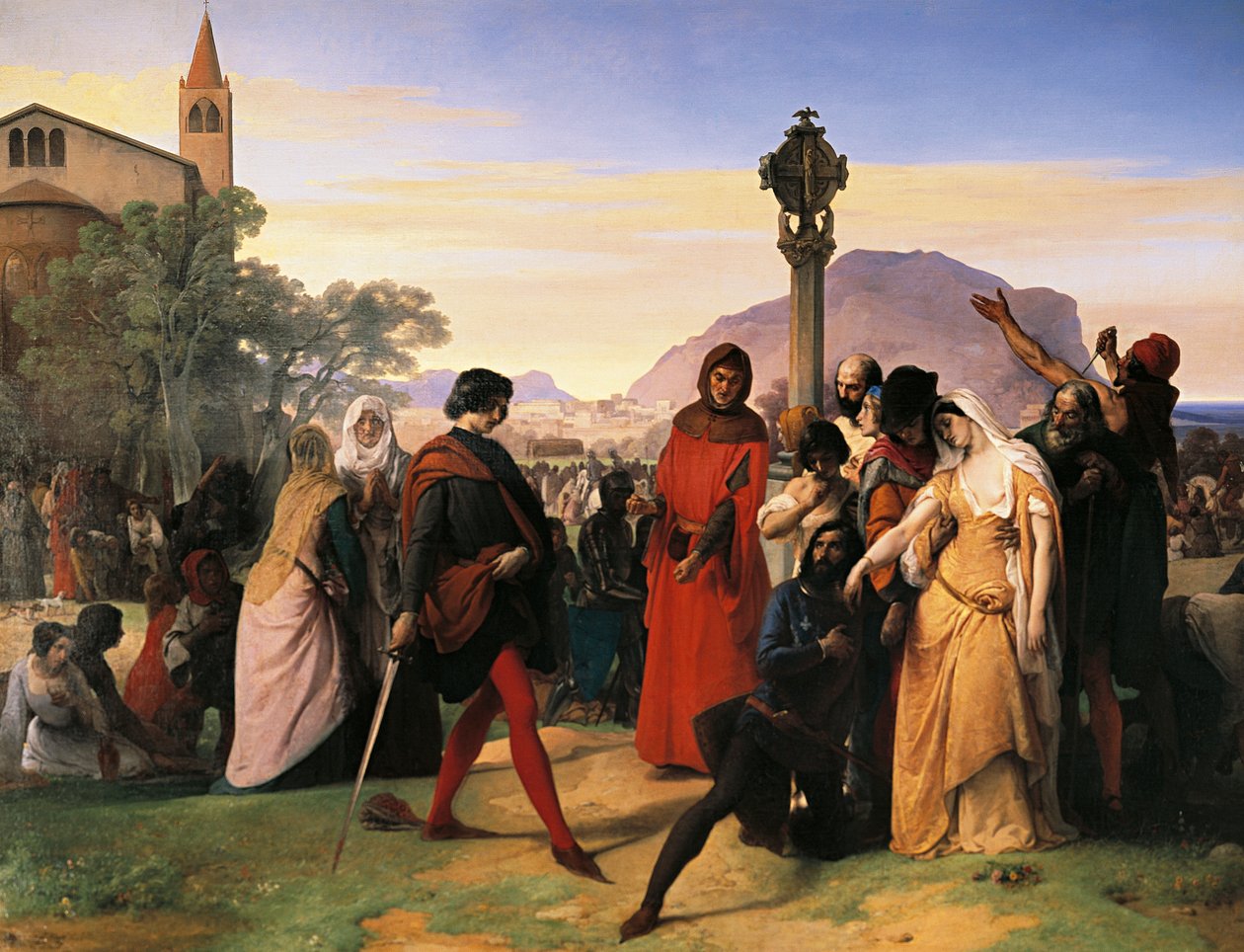 Sicilian Vespers, the bride of Ruggiero Mastrangelo from Palermo insulted by French Droetto is avenged with his death   1422406   no       norwegian Successfully Translated  Original: Frieze Translat: Frieze 1266254 no norwegian Successfully Translated Ori av Francesco Hayez
