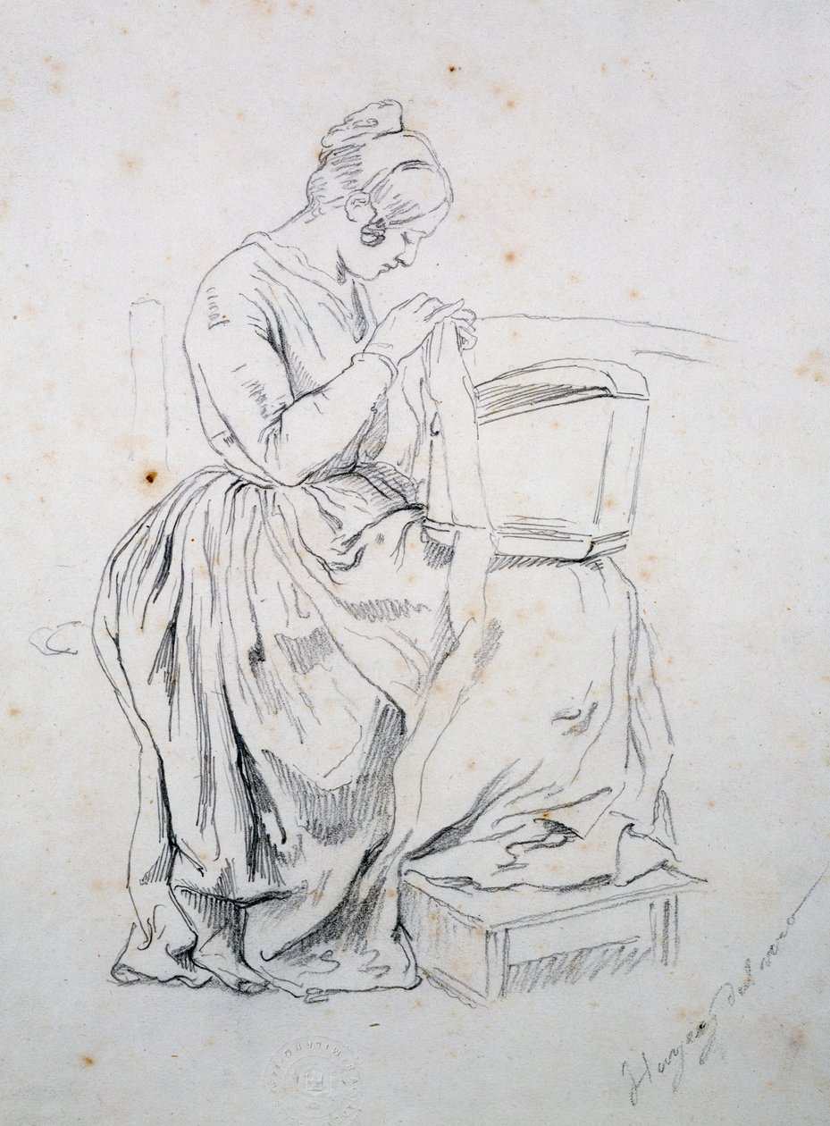 Studer for portrett av sin kone av Francesco Hayez