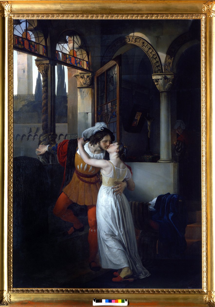 Det siste kysset til "Juliet og Romeo", av Shakespeare. Maleri av Francesco di Hayez av Francesco Hayez