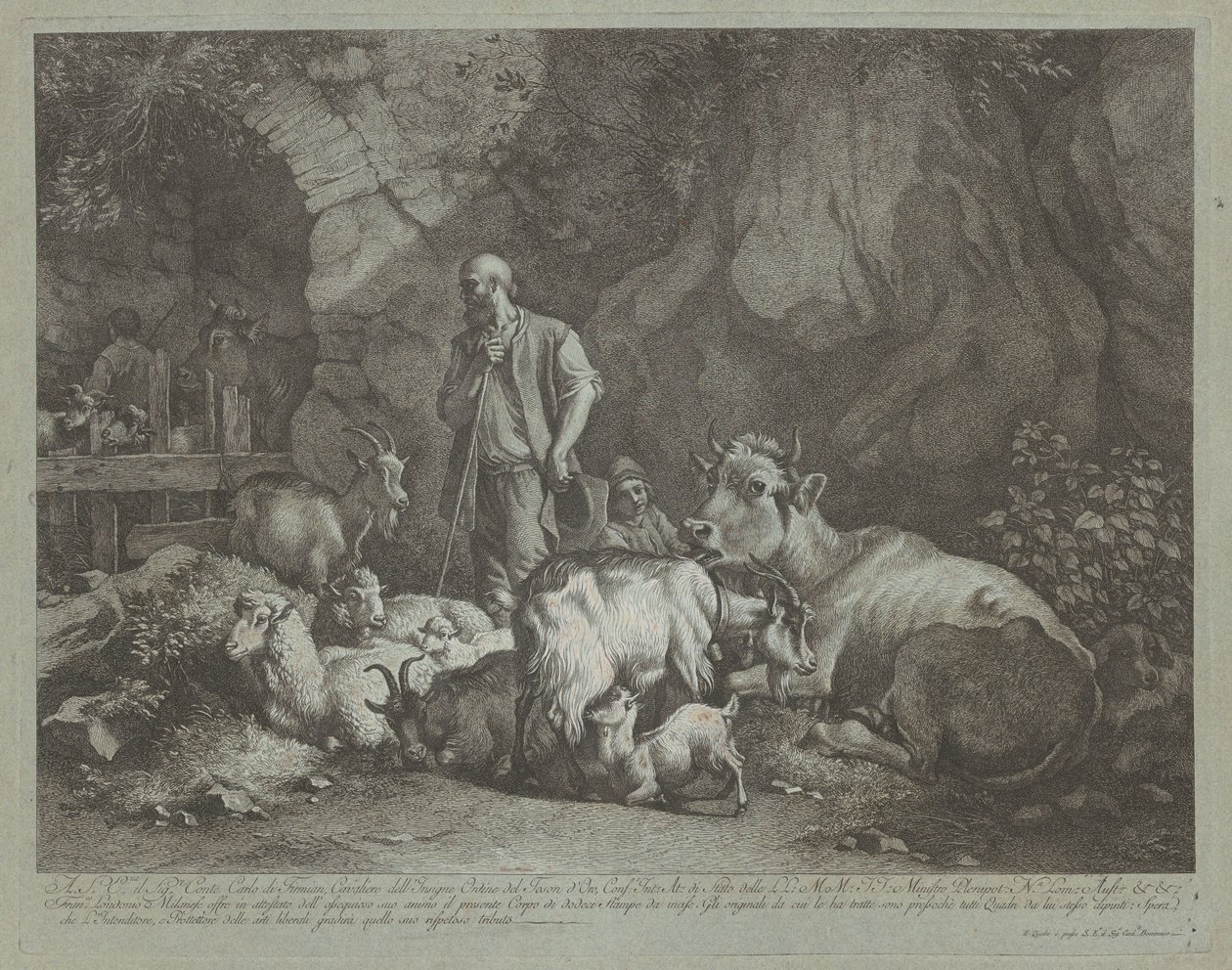 Old, Bald-headed Shepherd, Seated Shepherd Boy and Flock, after 1766.    1176347   no       norwegian Successfully Translated  Original: Særsynet af en kommission i år 1798 Translat: Særsynet af en kommission i år 1798 1265736 no norwegian Successfully Tra av Francesco Londonio