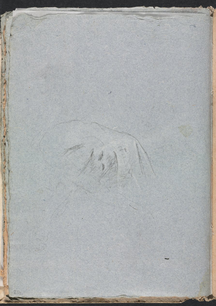 Verona Skissebok: Draperi side 20, 1760. av Francesco Lorenzi