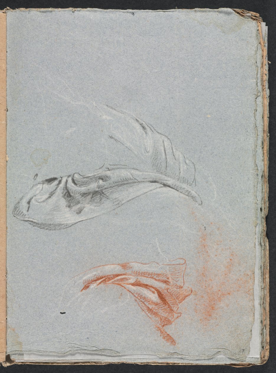 Verona Skissebok: Draperistudier side 17, 1760. av Francesco Lorenzi