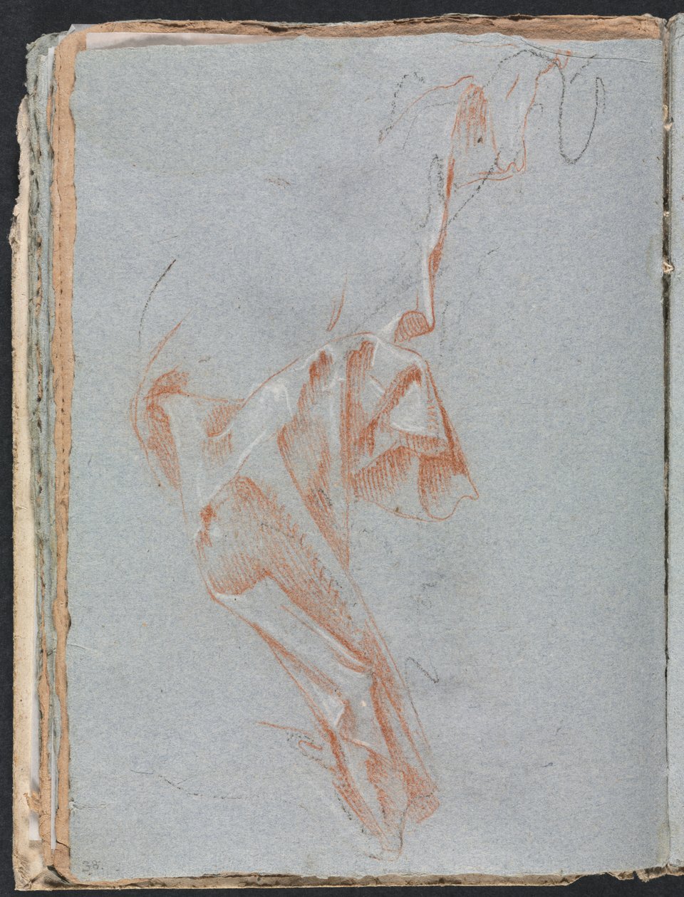 Verona Sketchbook: Draperistudie (side 38) av Francesco Lorenzi