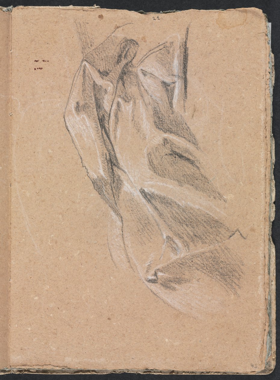 Verona Sketchbook: Draperistudie (side 43) av Francesco Lorenzi