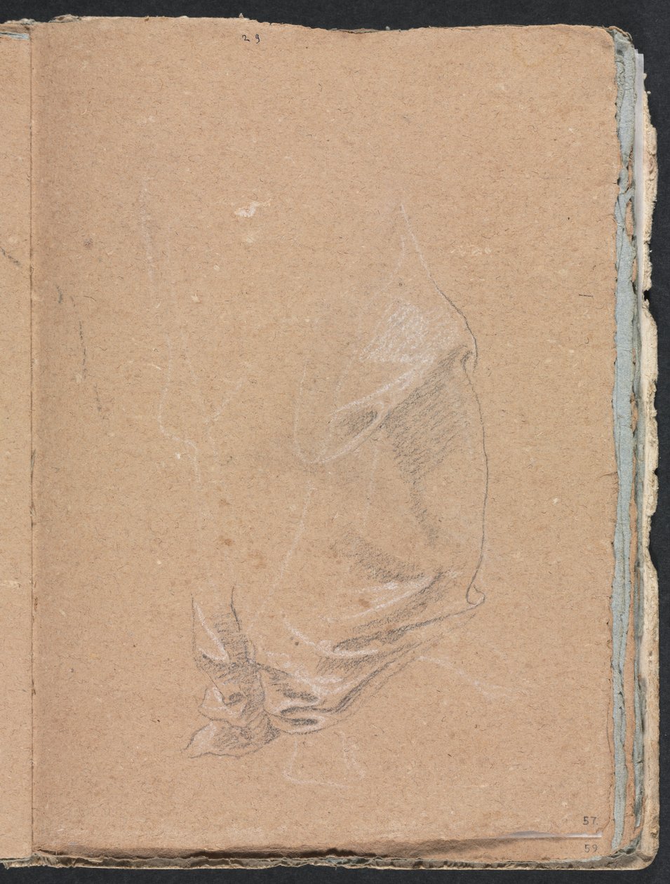 Verona Sketchbook: Draperistudie (side 57) av Francesco Lorenzi