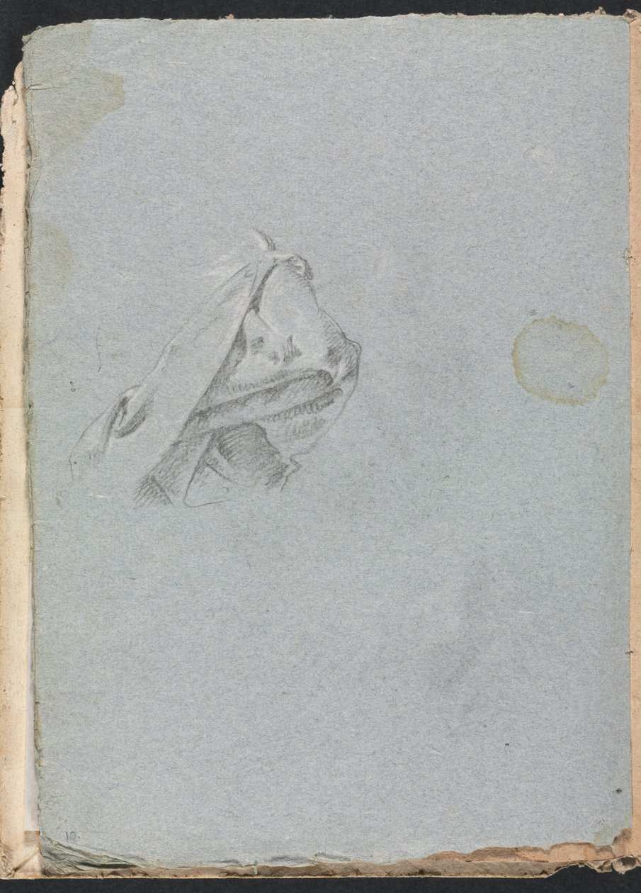 Verona Skissebok: Draperistudie side 10, 1760. av Francesco Lorenzi
