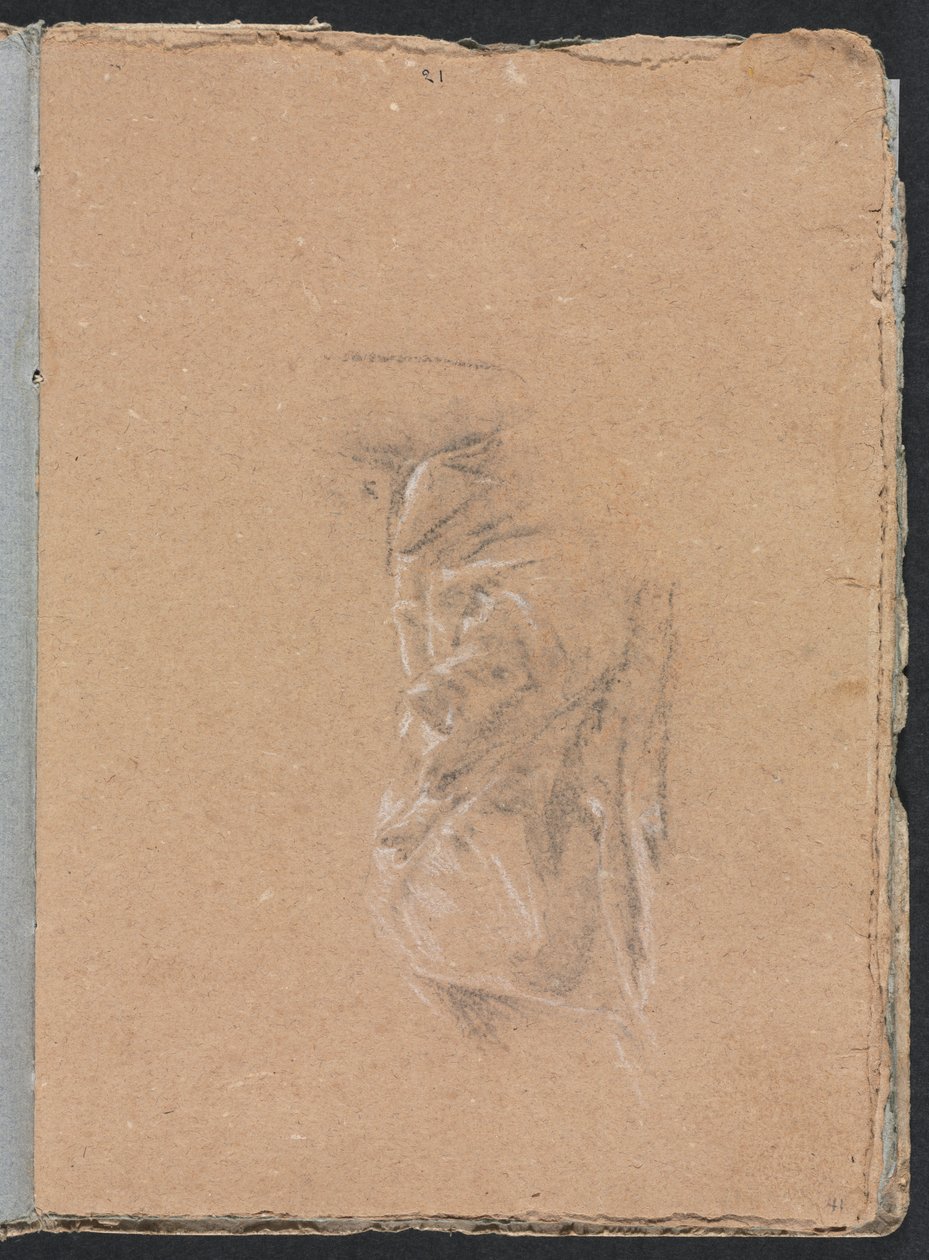 Verona Skissebok: Draperistudie side 41, 1760. av Francesco Lorenzi