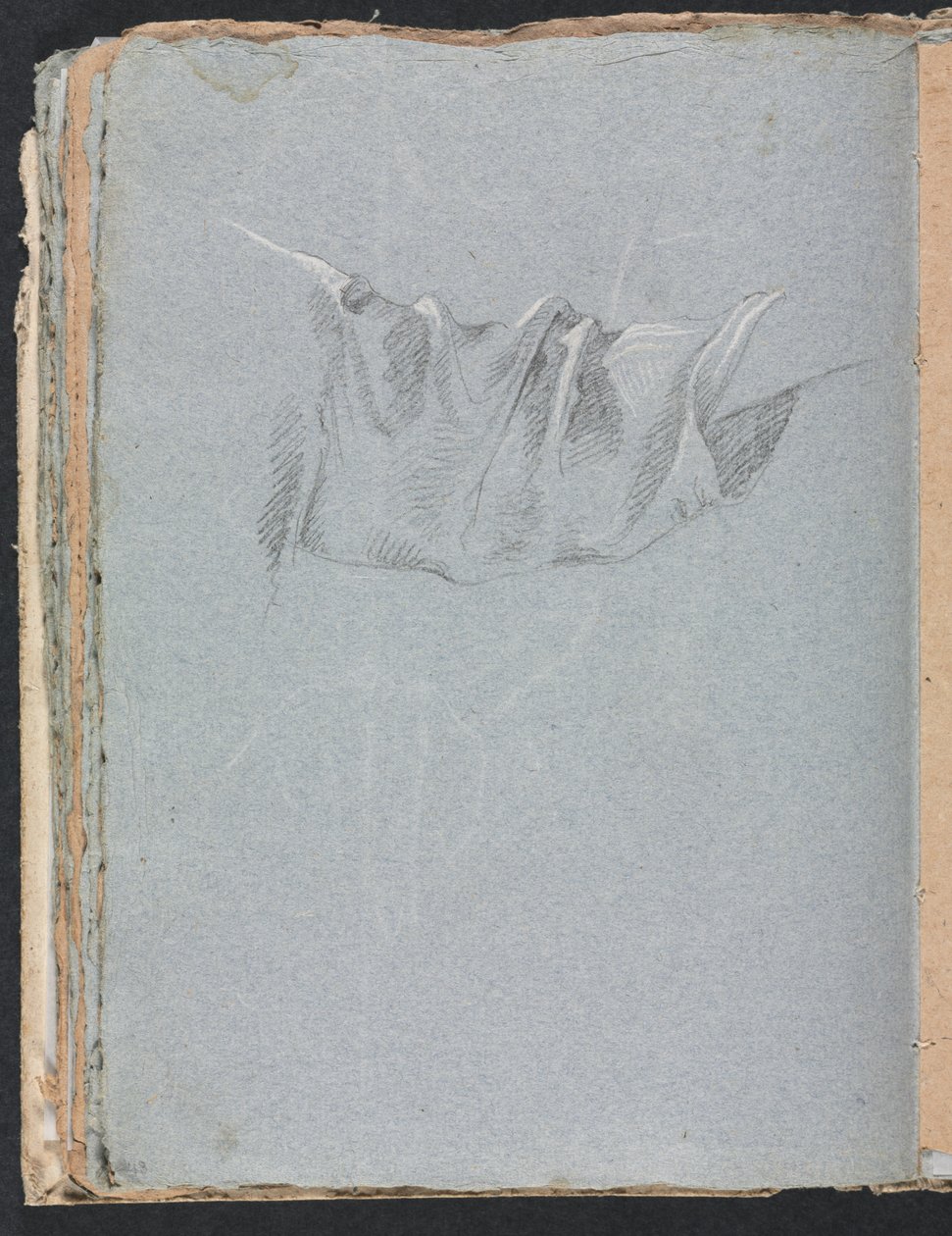 Verona Skissebok: Draperistudie side 48, 1760. av Francesco Lorenzi