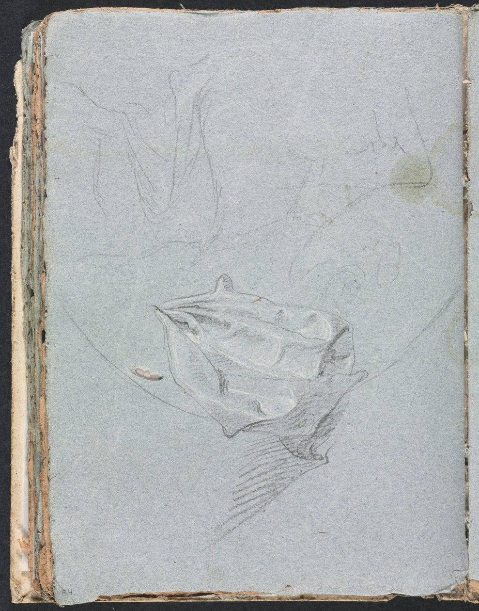 Verona Skissebok: Draperistudie side 84, 1760. av Francesco Lorenzi