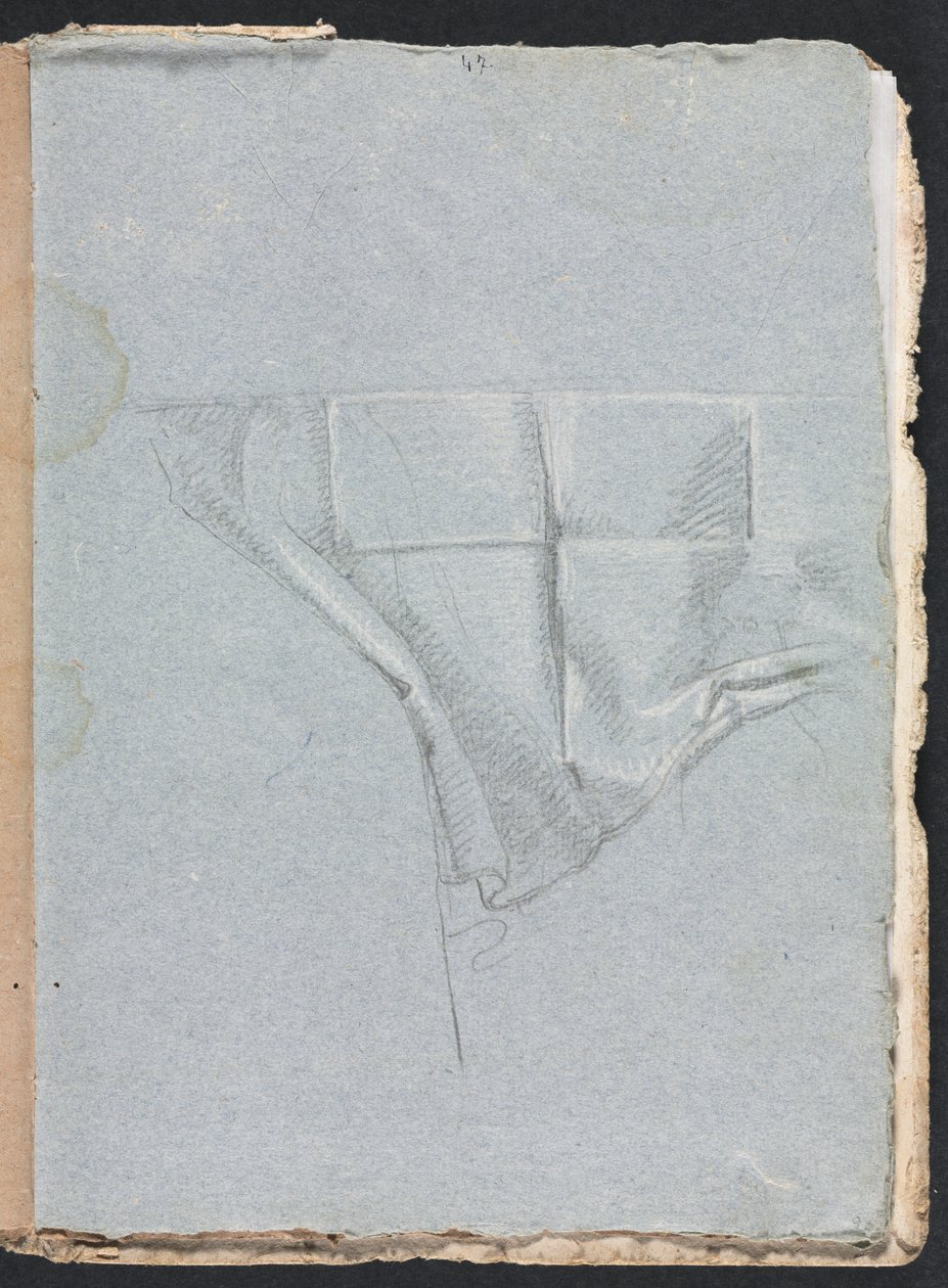 Verona Skissebok: Draperistudie side 93, 1760. av Francesco Lorenzi