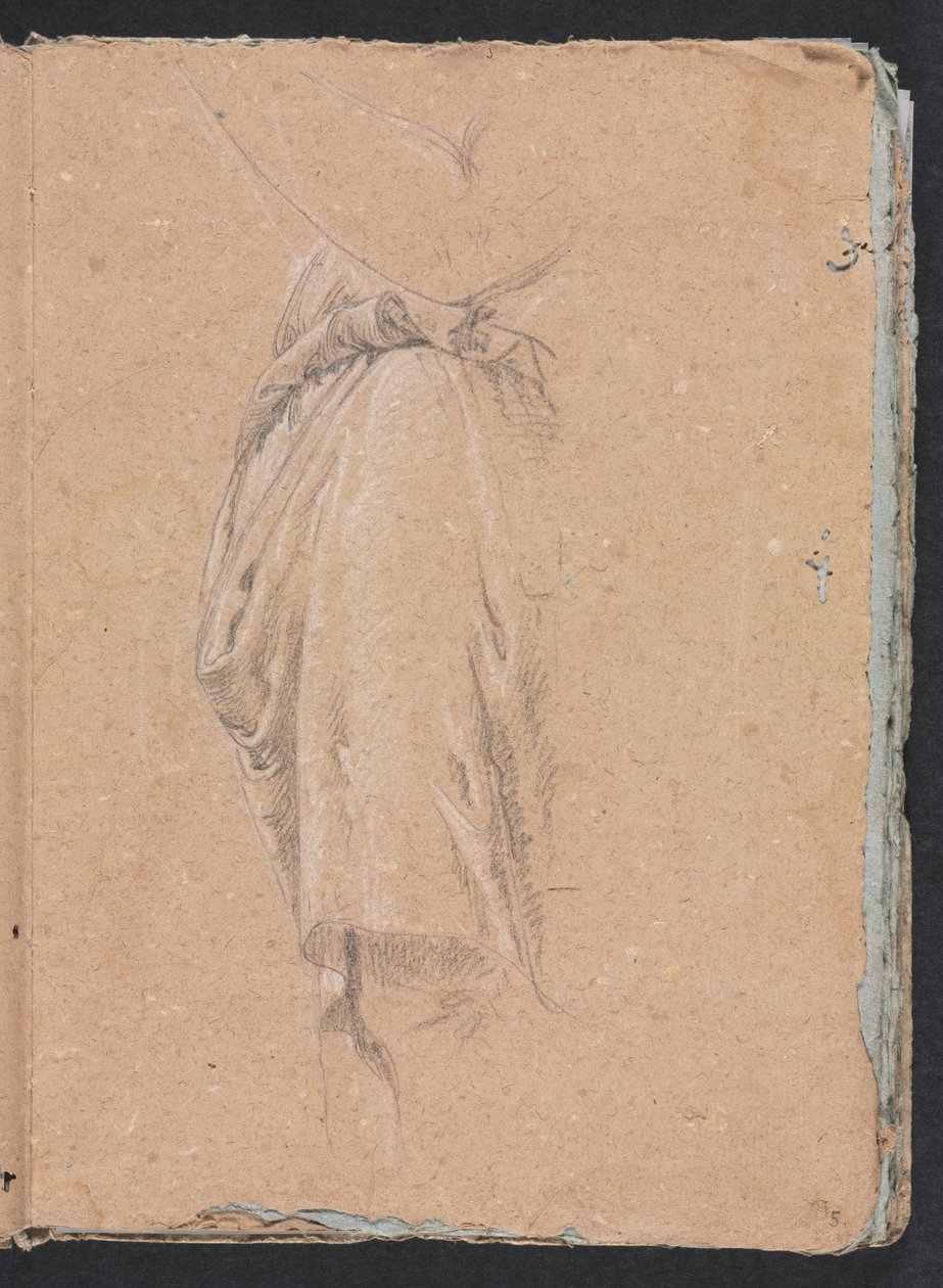 Verona Sketchbook: Draperistudie med albue (side 5) av Francesco Lorenzi