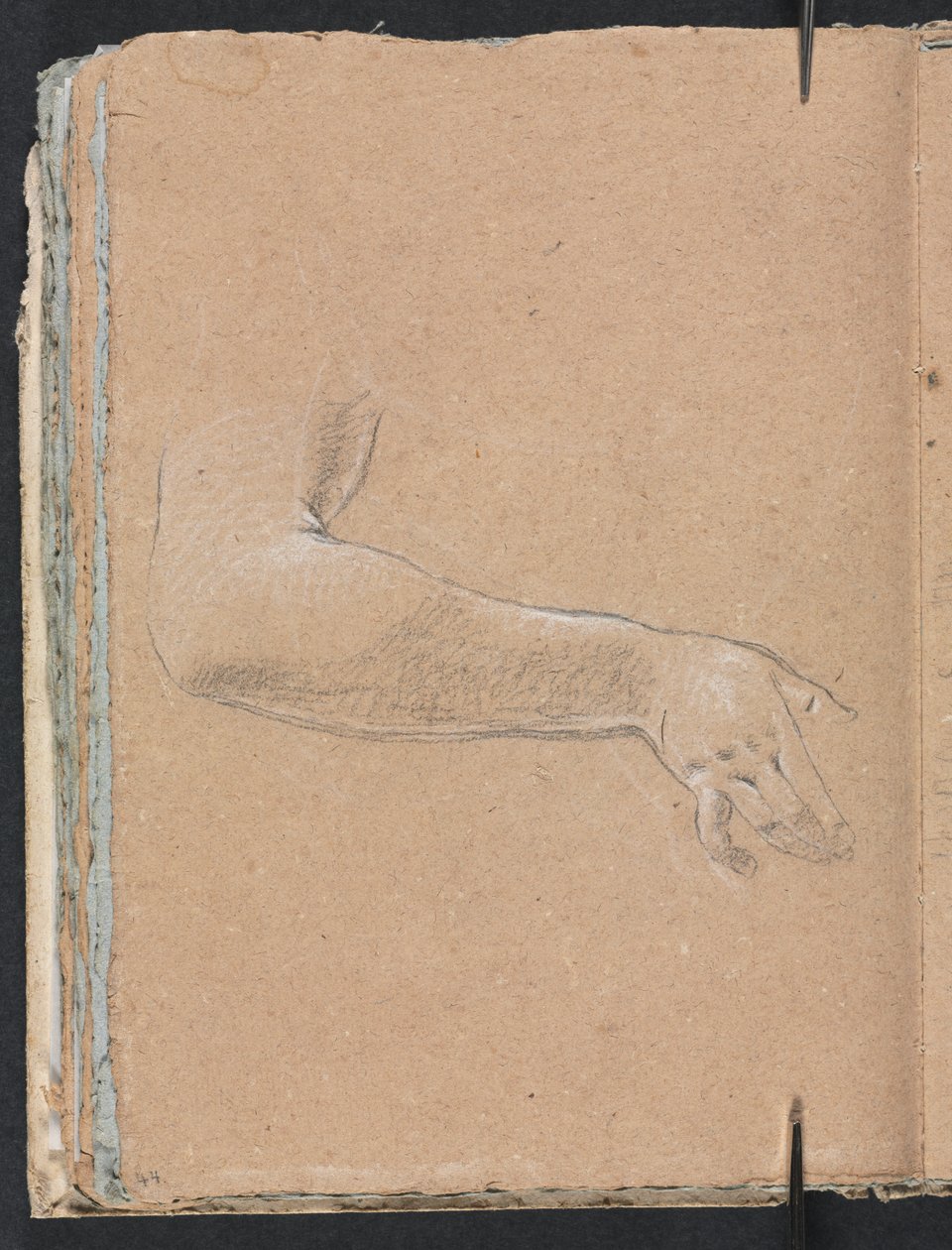 Verona Sketchbook: Kvinnelig høyre arm og hånd (side 44) av Francesco Lorenzi