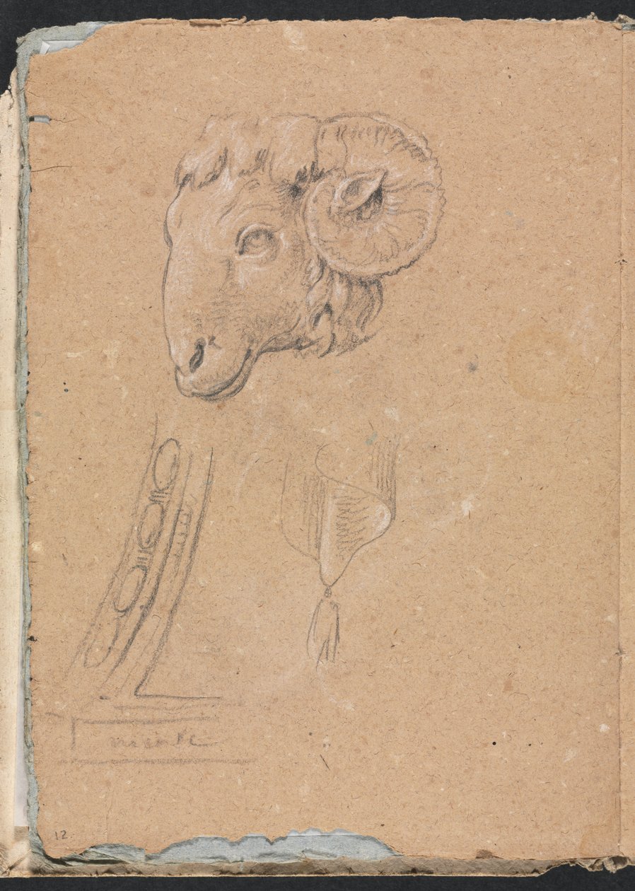 Verona Sketchbook: Rams hode (side 12) av Francesco Lorenzi