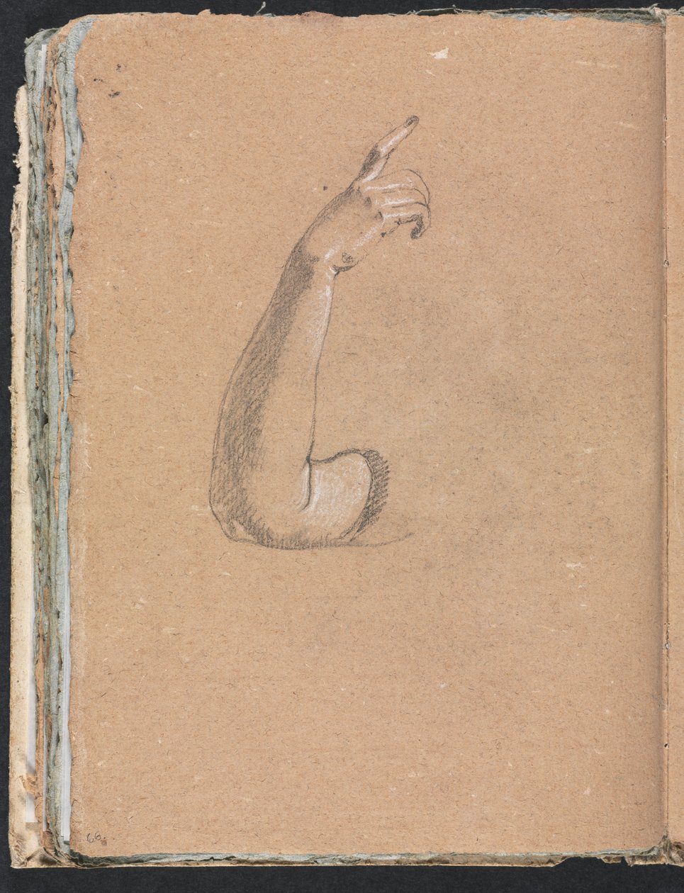 Verona Skissebok: Høyre arm og hånd side 66, 1760. av Francesco Lorenzi