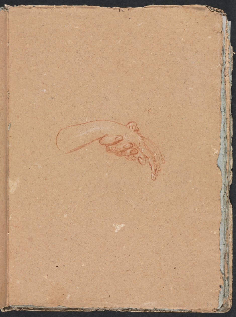 Verona Sketchbook: Study of hands side 23, 1760. av Francesco Lorenzi