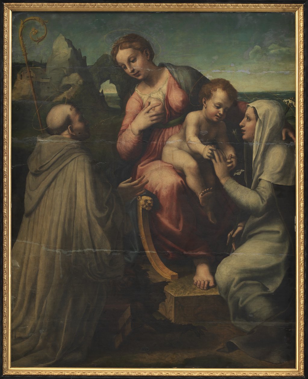 Madonnaen og barnet med hellige av Francesco Menzocchi