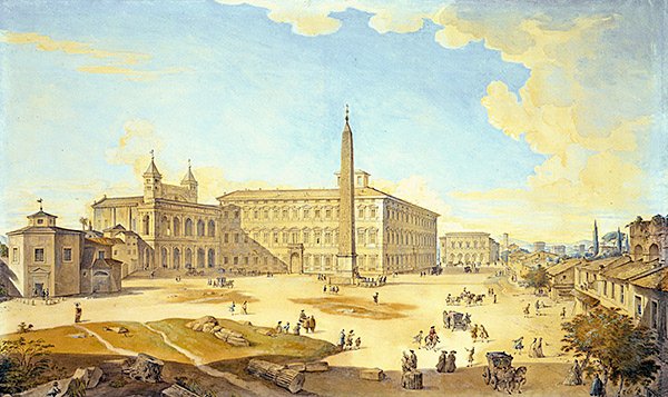Utsikt over Roma (akvarell på papir) av Francesco Panini