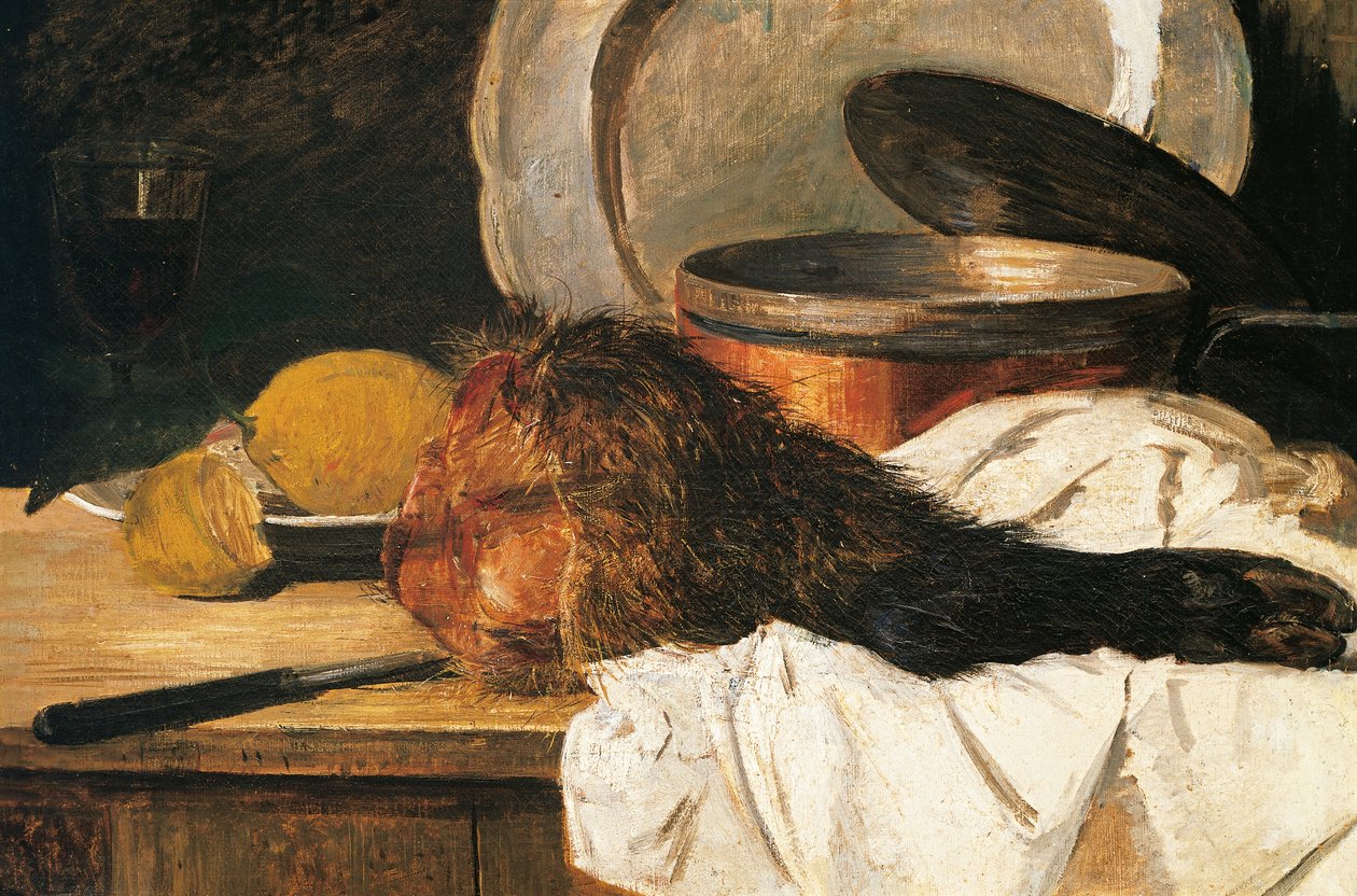 Stilleben med villsvinben (olje på lerret) av Francesco Paolo Palizzi