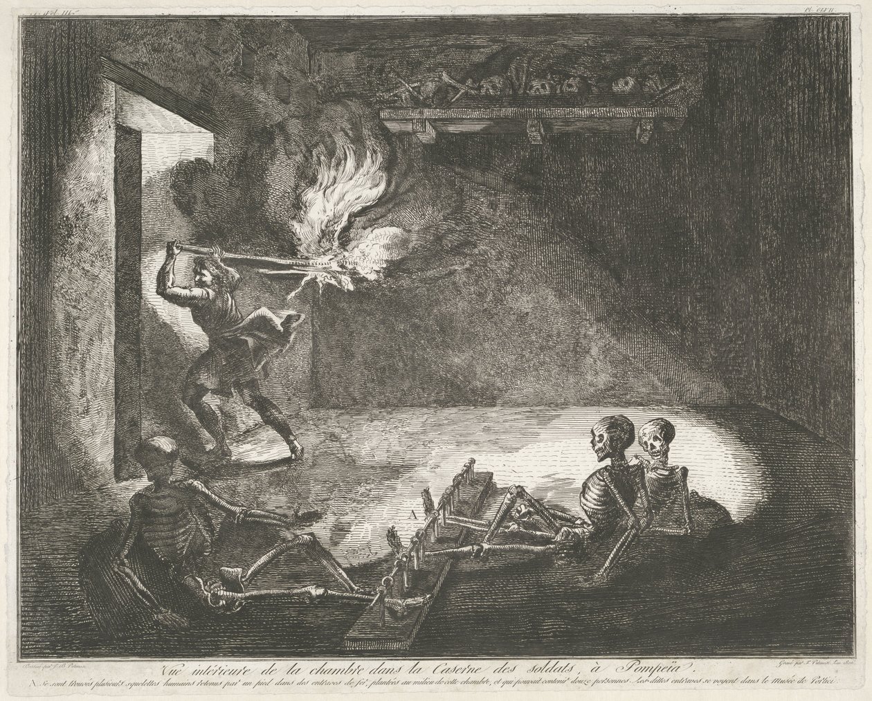 Soldatenkazerne te Pompei Antiquities of Magna Graecia (serietittel) av Francesco Piranesi