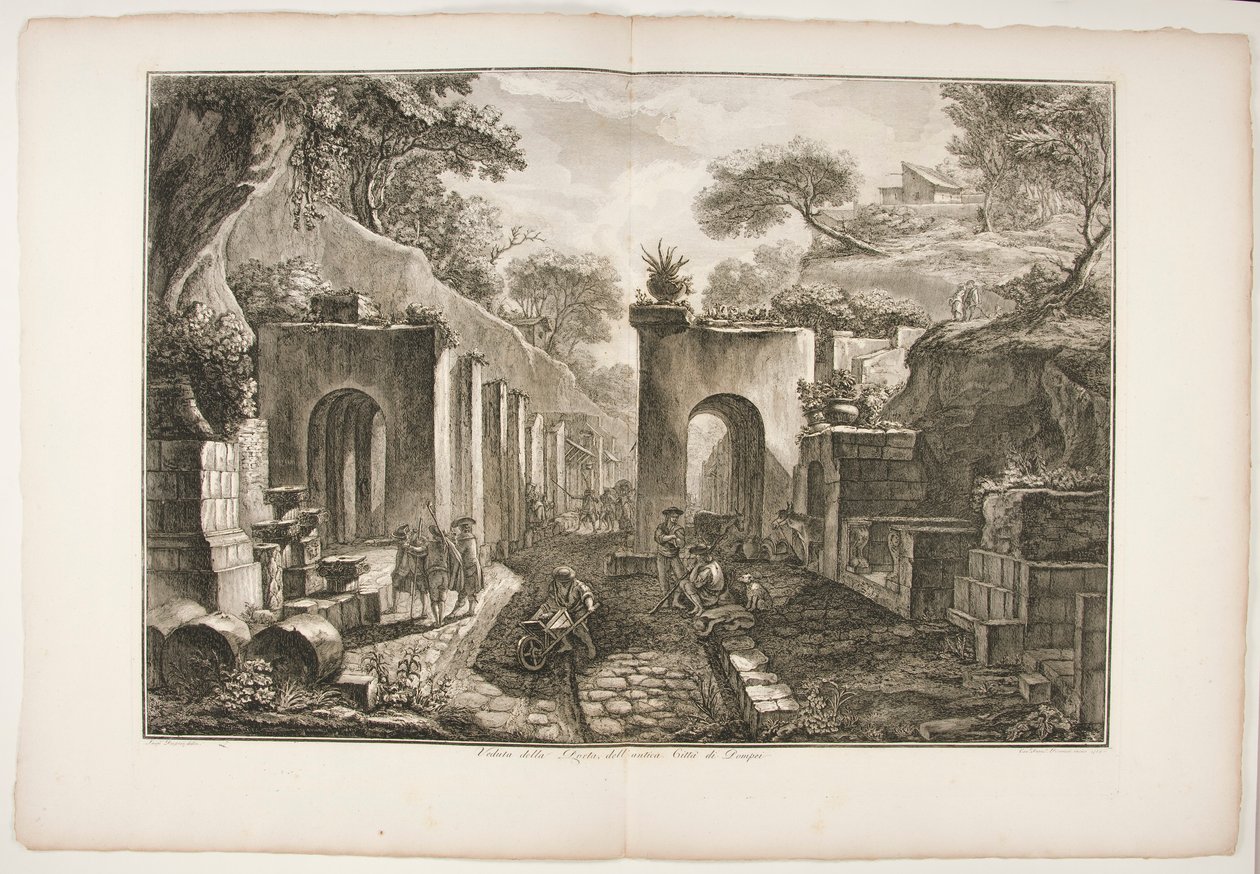 Utsikt over Porta dell av Francesco Piranesi