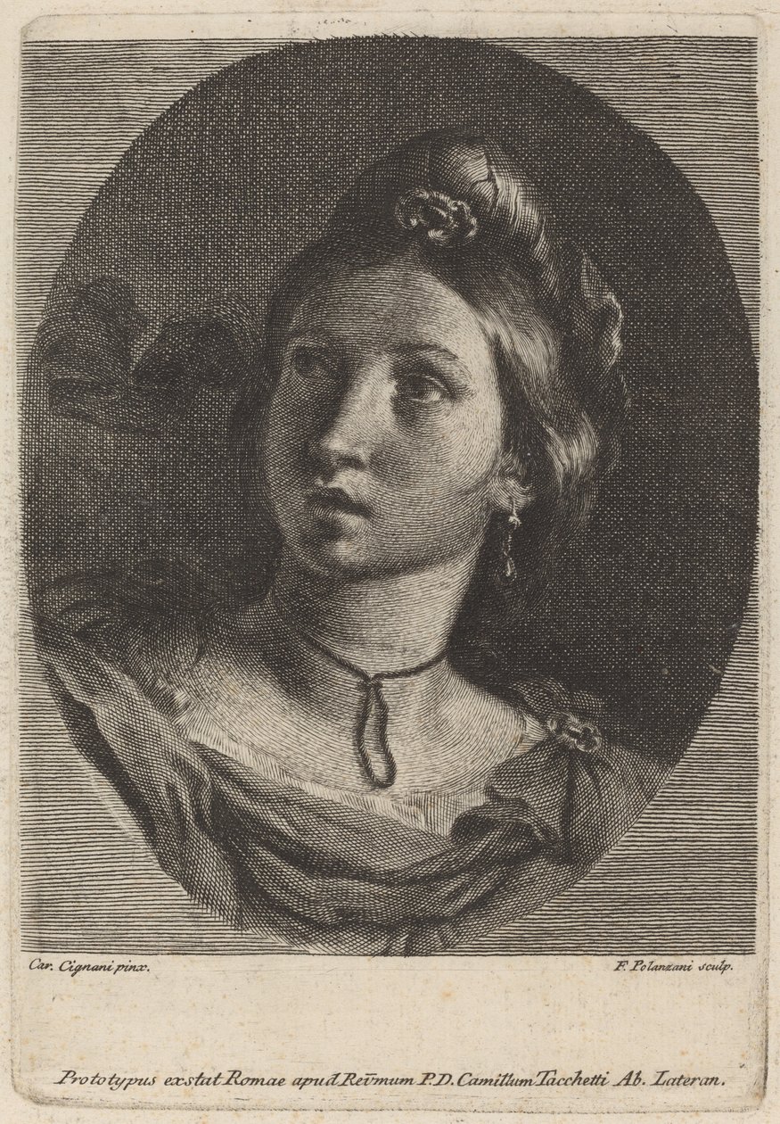 Leder for en ung kvinne av Francesco Polanzani after Carlo Cignani