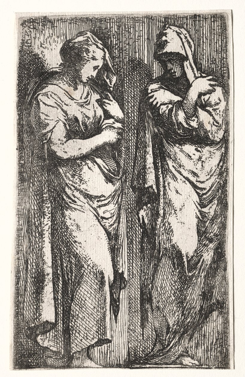 To romerske kvinner. av Francesco Primaticcio
