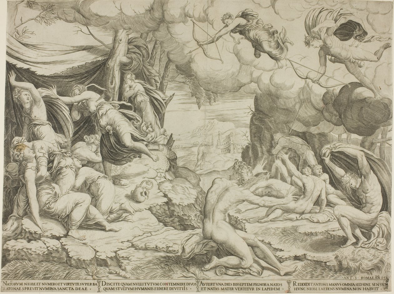 Niobes barns død av Francesco Salviati