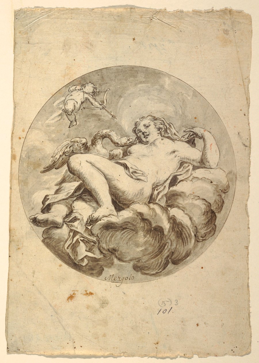 Project for a Ceiling Fresco: Leda and the Swan av Francesco Saverio Mergolo