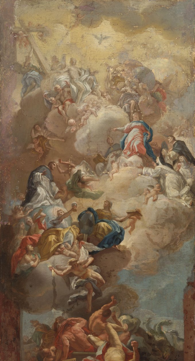 Glorifiseringen av Saint Dominic av Francesco Solimena (copy after)