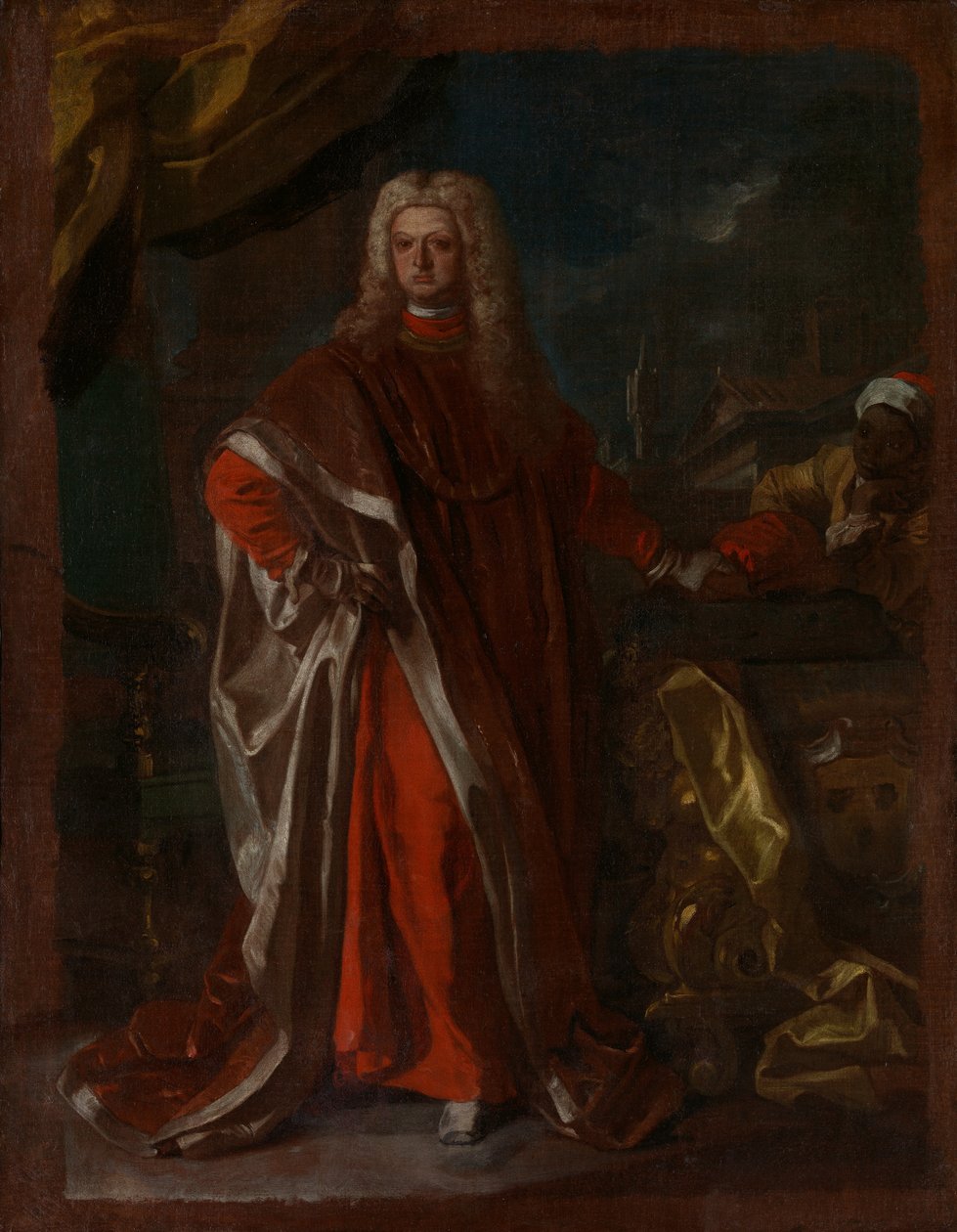 Diego Pignatelli dAragona 1687-1750 og en slavebundet afrikansk tjener, sannsynligvis 1731 eller 1732. av Francesco Solimena