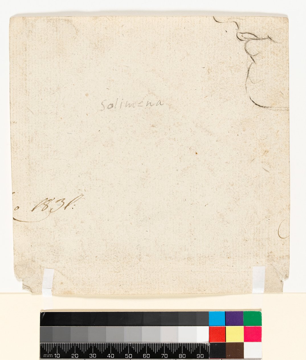 Tegning på baksiden av papiret (verso), før 1747 (grafitt på papir) [se 5938251] av Francesco Solimena