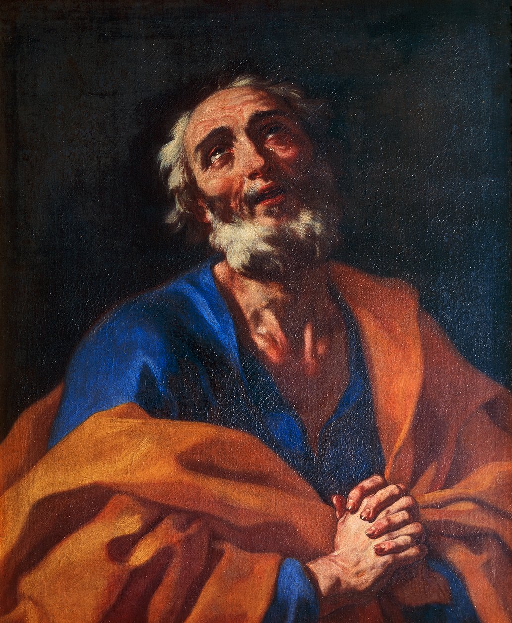 St Peter, av Francesco Solimena (1657-1747), olje på lerret, 79x65 cm. av Francesco Solimena