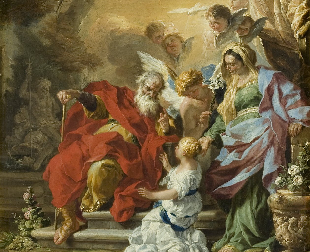 The Education of the Virgin, ca. 1680 (olje på kobber) av Francesco Solimena