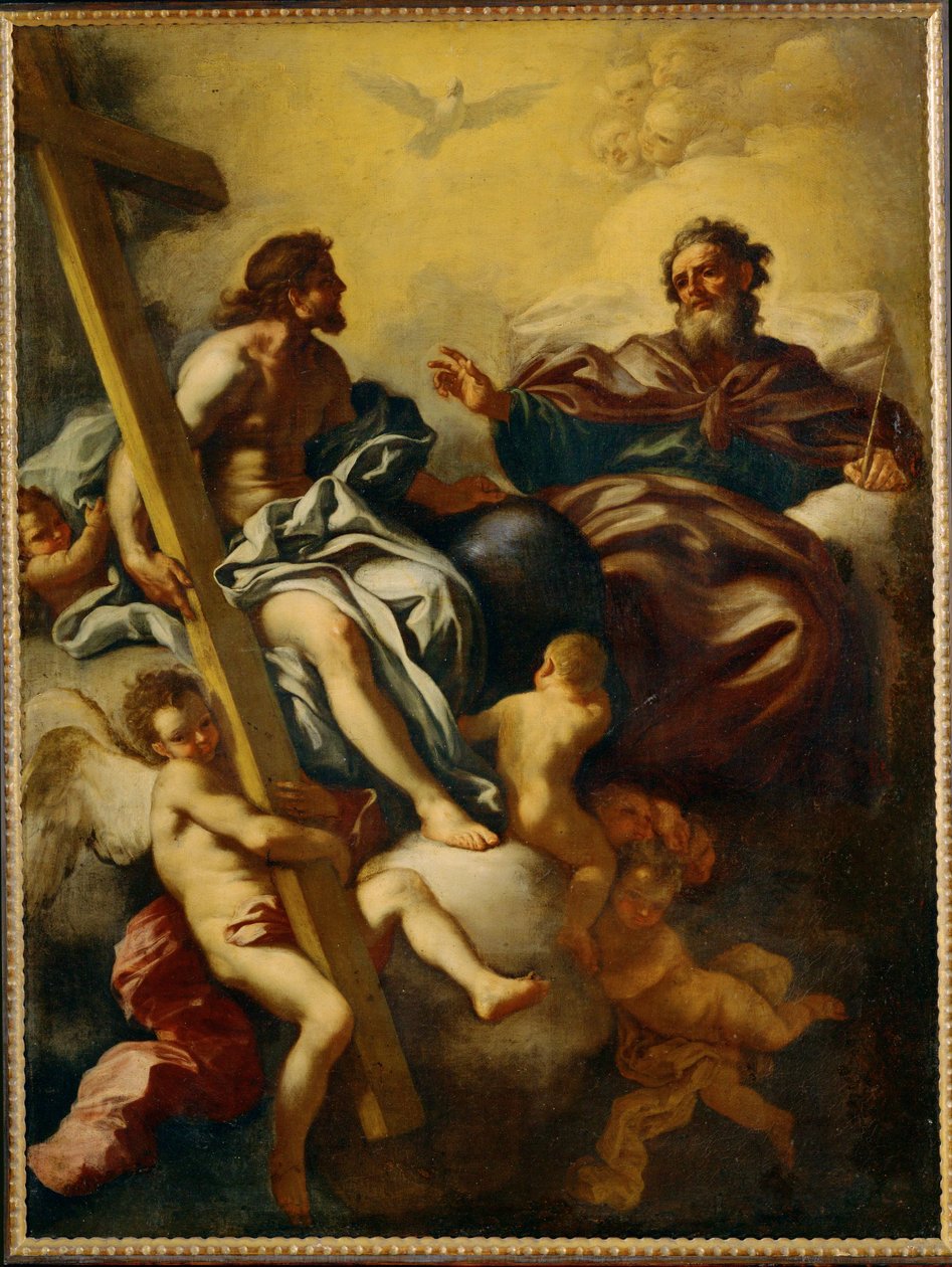 Den hellige treenighet (maleri på lerret) av Francesco Solimena