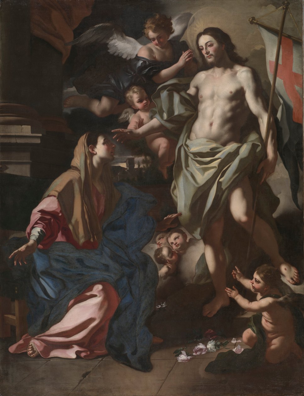 Den oppstandne Kristus viser seg for jomfruen, ca. 1708. av Francesco Solimena