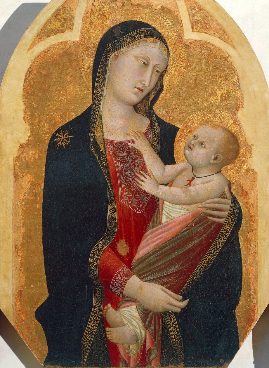 Madonna med barn, av Francesco Traini (aktiv 1321-1365) av Francesco Traini