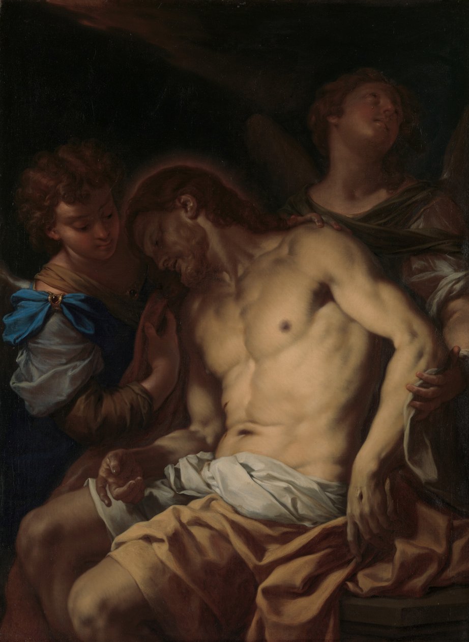Død Kristus støttet av engler, ca. 1710. av Francesco Trevisani