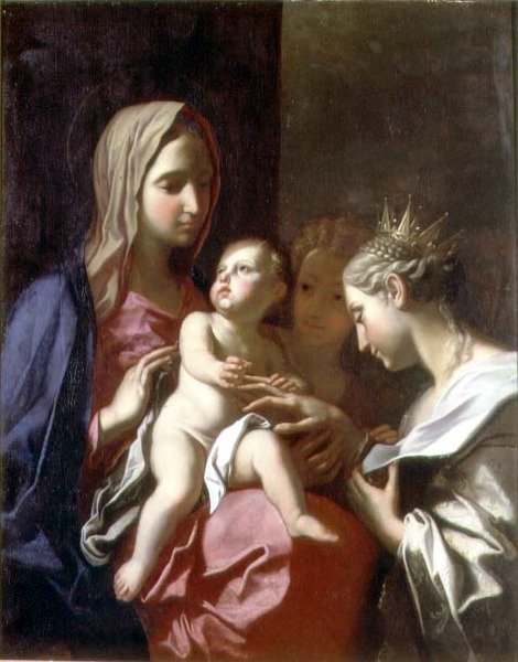 St. Catherines mystiske ekteskap av Francesco Trevisani