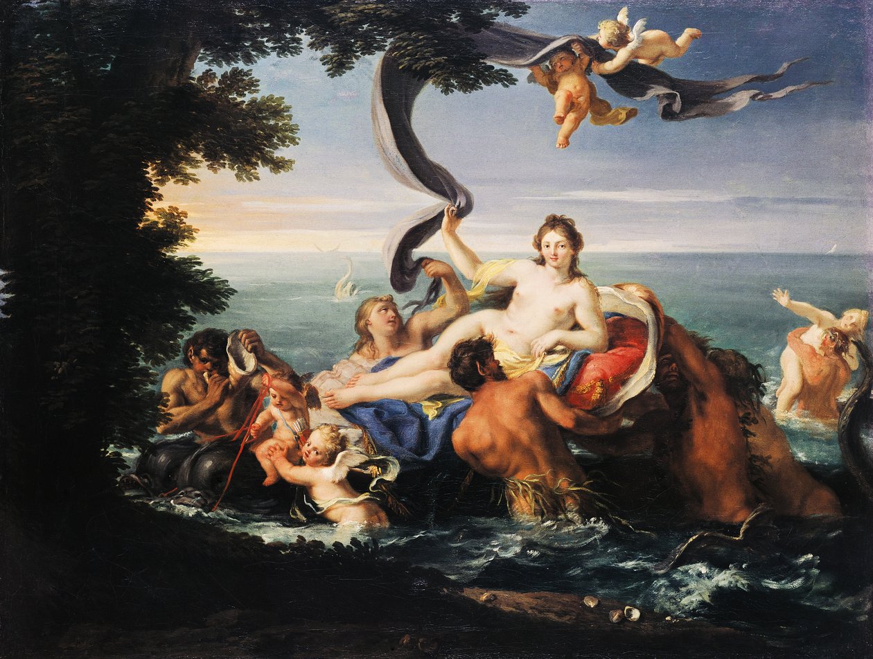Triumph of Galatea, av Francesco Trevisani (1656-1746), olje på lerret. av Francesco Trevisani