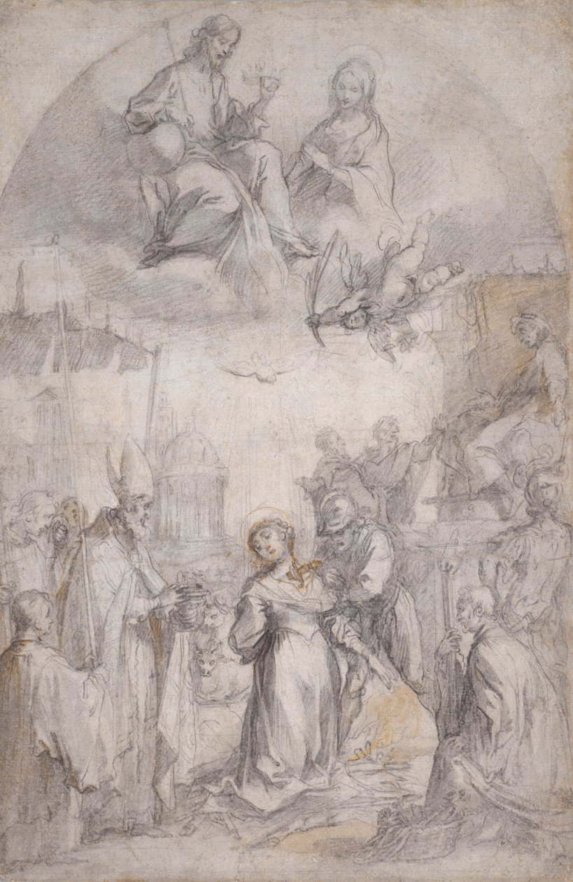 Den siste nattverden og martyrdøden til Saint Lucy av Francesco Vanni