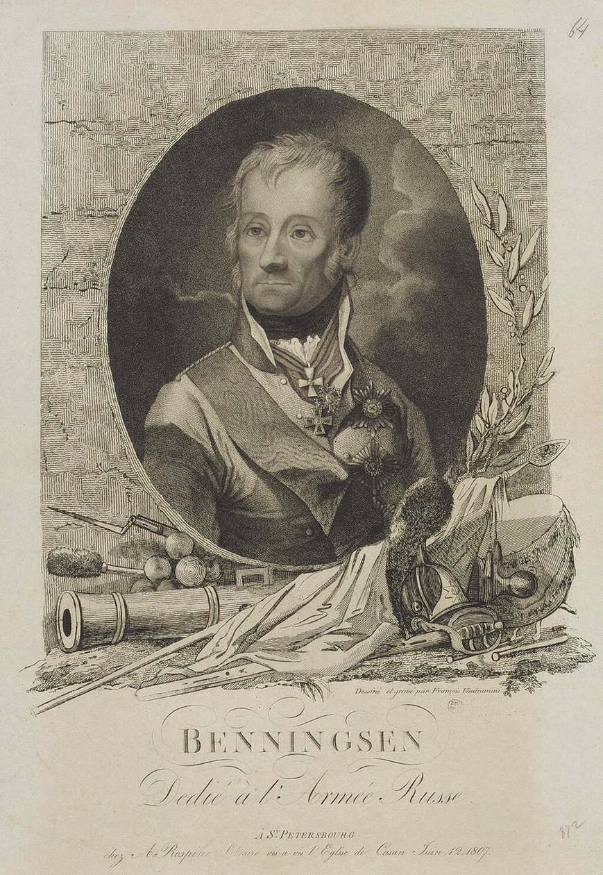 Portrett av grev Levin Leonty August Theophil von Bennigsen 1745-1826, 1807 av Francesco Vendramini